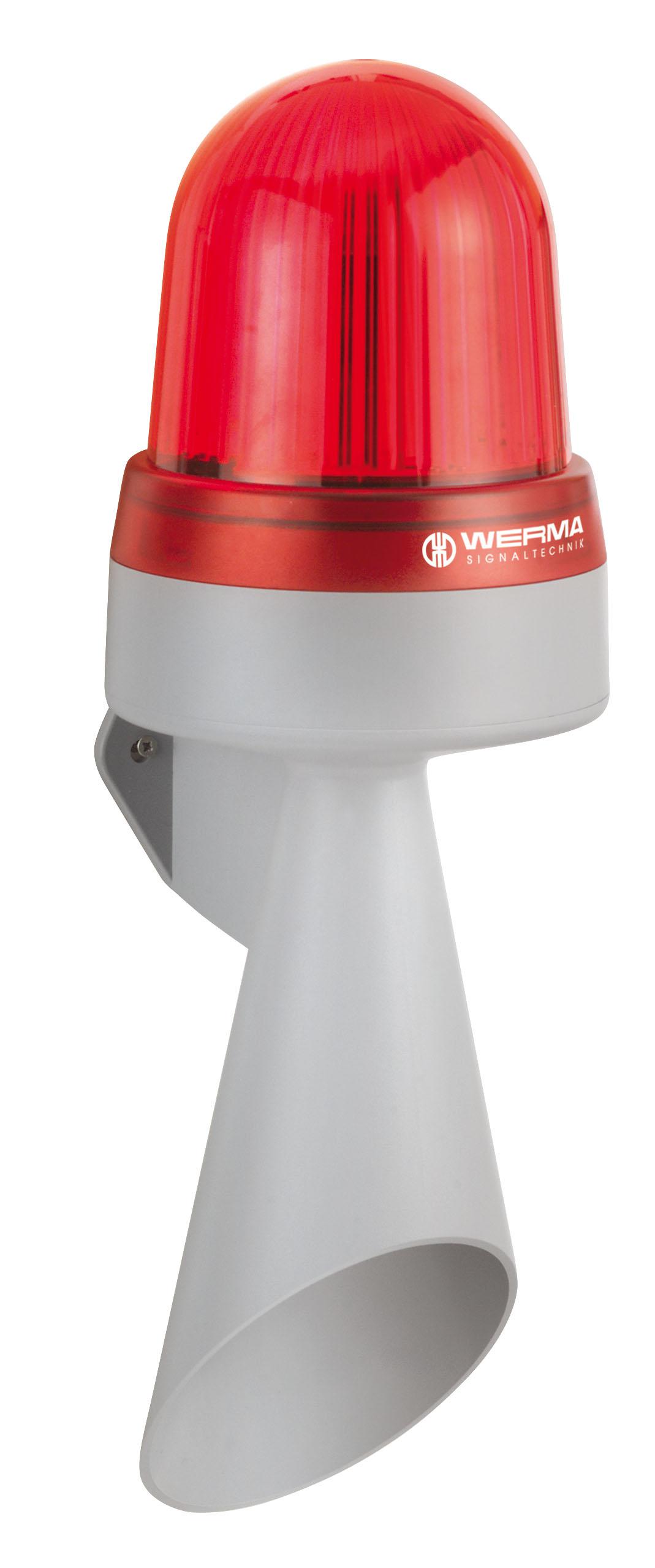 Werma 435 Series Red Horn Beacon, 24 V, IP65, Wall Mount, 114dB at 1 Metre