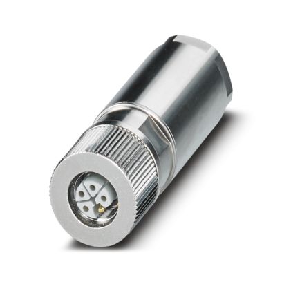 Phoenix Contact, SACC-M12FSL-4FECT-CL SH IP65 Silver Cable Mount 5P Power Connector Socket, Rated At 16A, 63 V dc