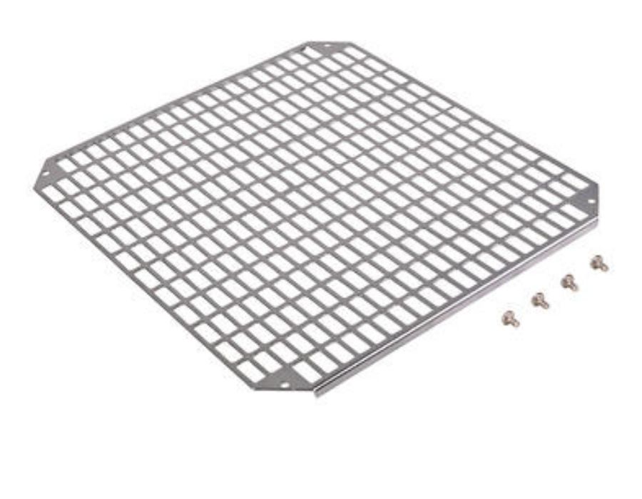 Fibox Galvanised Steel Perforated Mounting Plate, 350mm W for Use with ARCA Series
