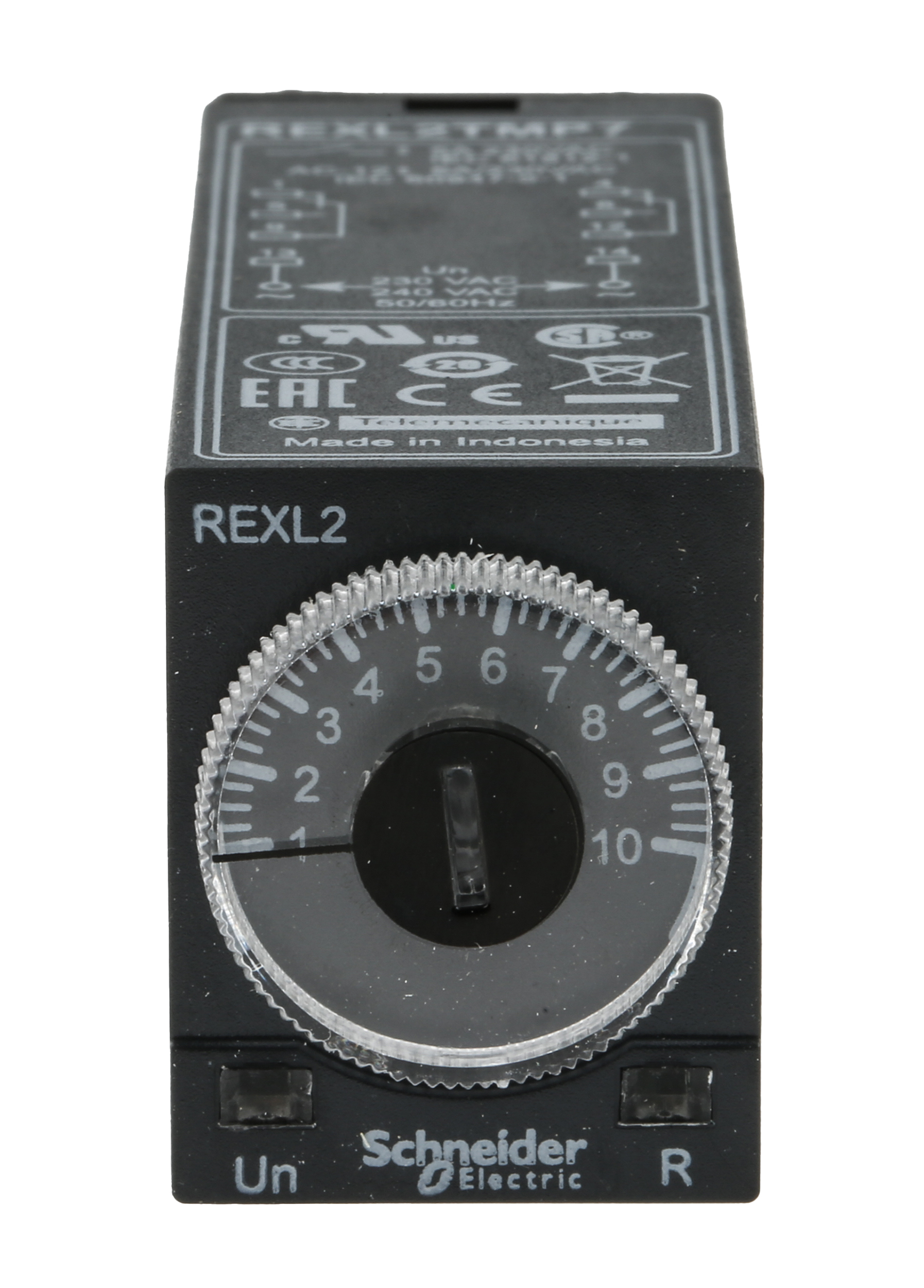 Schneider Electric Harmony Time Series Plug In Timer Relay, 230V ac, 2-Contact, 0.1 → 1h, 1-Function, DPDT