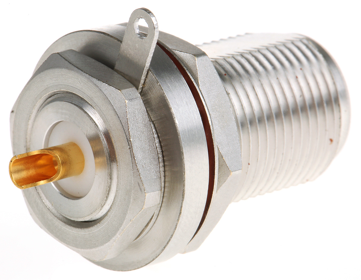 Radiall 50Ω Straight Panel Mount N Type Connector, jack, Solder Termination, 0 → 11GHz