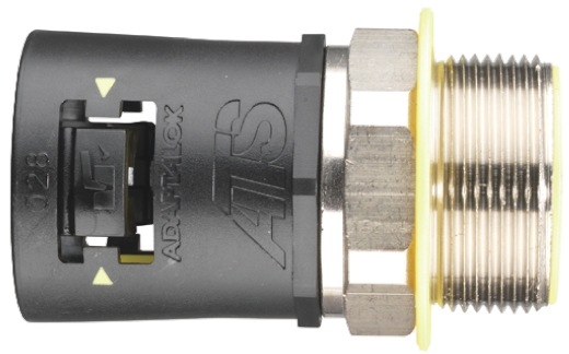 Adaptaflex Straight-Swivel External Thread, Conduit Fitting, 21/22mm Nominal Size, M20, Nylon 66, Black