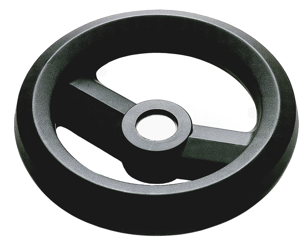 RS PRO Black Glass-Fibre Reinforced Technopolymer Hand Wheel, 160mm diameter