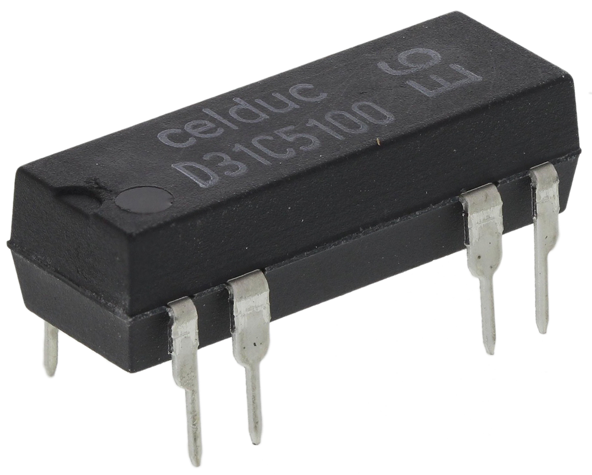Celduc PCB Mount Reed Relay, 12V dc Coil, SPDT, 100V dc Max, 500Ω