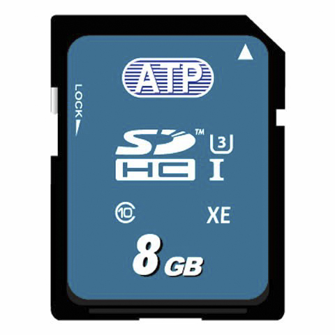 ATP 8 GB Industrial SDHC SD Card, Class 10, UHS-1 U1
