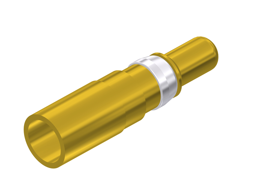 CONEC size 3.6mm Male Crimp D-Sub Connector Power Contact, Gold over Nickel Power, 8 → 10 AWG