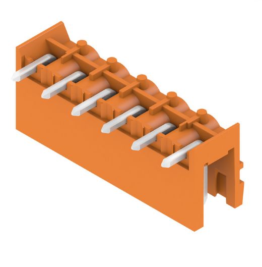 Weidmuller, 5.08mm Pitch, OMNIMATE SL, 6 Way, Right Angle, Pluggable Terminal Block, Header, Through Hole, Solder