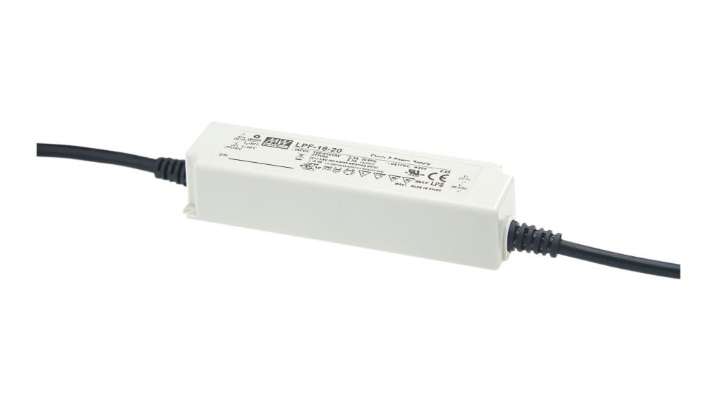 MEAN WELL, 15V Output, 16W Output, 1.07A Output, Constant Current / Constant Voltage