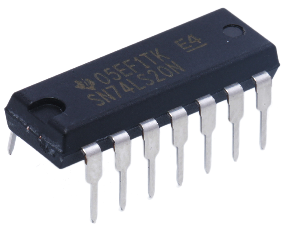 Texas Instruments SN74LS20N, Dual 4-Input NAND Logic Gate, 14-Pin PDIP