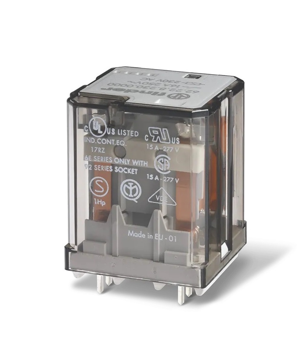 Finder Plug In Power Relay, 12V dc Coil, 16A Switching Current, 3PDT
