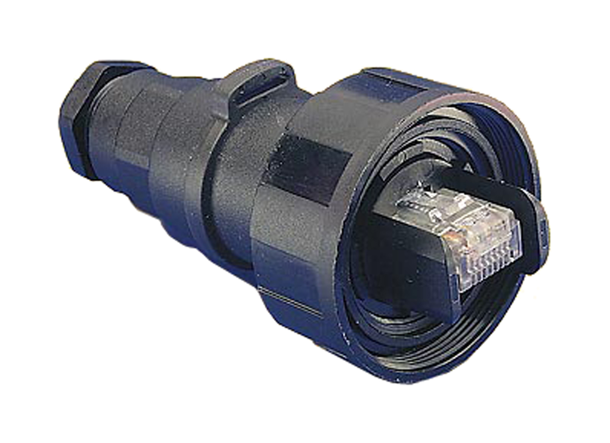 Bulgin PX0 Series Male Ethernet Connector, Cable Mount Straight