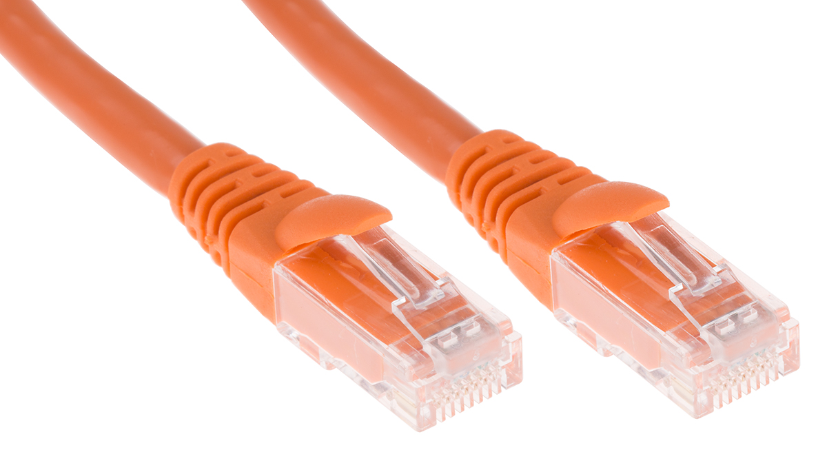 RS PRO, 1m Cat6, Orange RJ45 to Male RJ45 Male, U/UTP Unshielded, Terminated LSZH Sheath