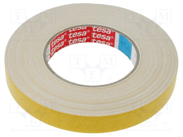 Tesa 04952-00002-00, 4952 White Foam Tape, 1.15mm Thick