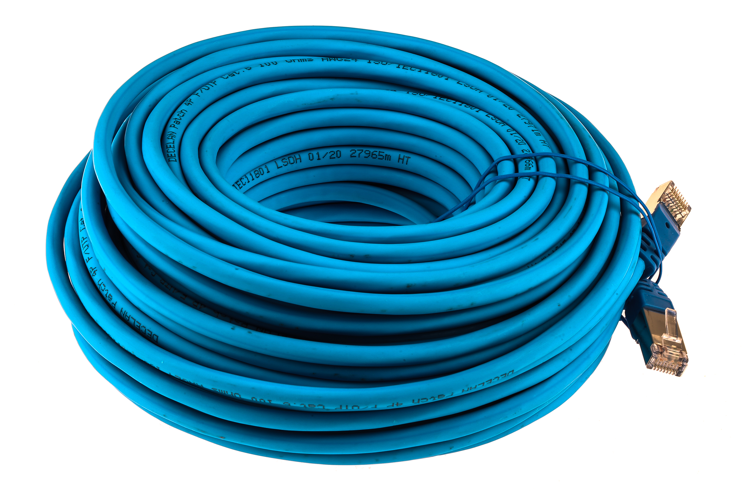 RS PRO, 25m Cat6, Blue RJ45 to Male RJ45 Male, F/UTP Shielded, Terminated LSZH Sheath
