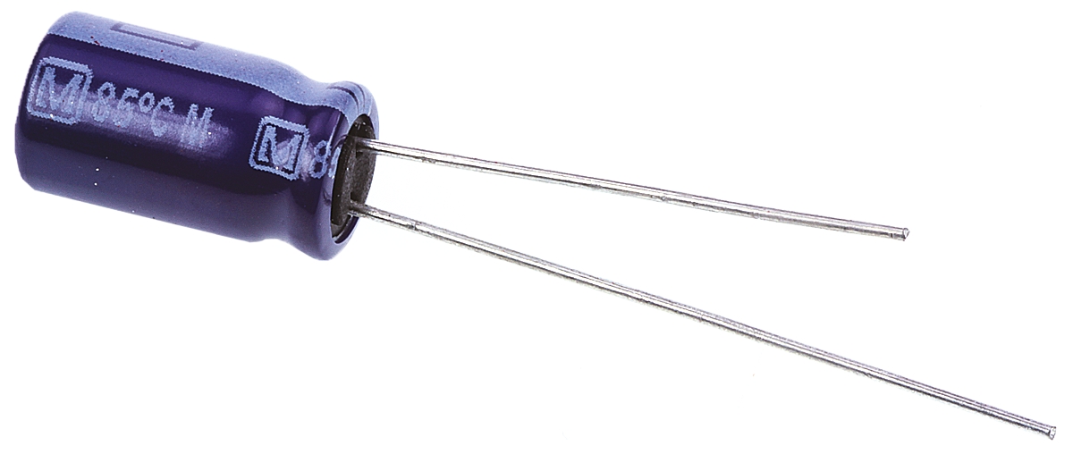 Panasonic 100μF Aluminium Electrolytic Capacitor 25V dc, Radial, Through Hole - ECA1EM101