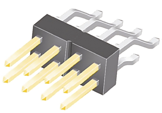 Samtec TSM Series Right Angle Surface Pin Header, 8 Contact(s), 2.54 mm Pitch, 2 Row, Unshrouded