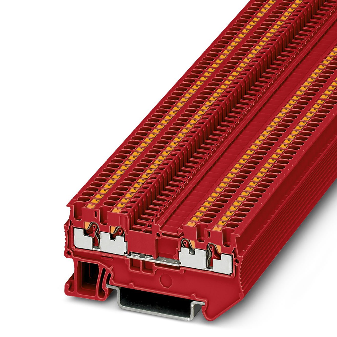 Phoenix Contact 3208200 PT 1.5/S-QUATTRO RD Series Red, 0.14 → 1.5mm², Single-Level, Push In Termination