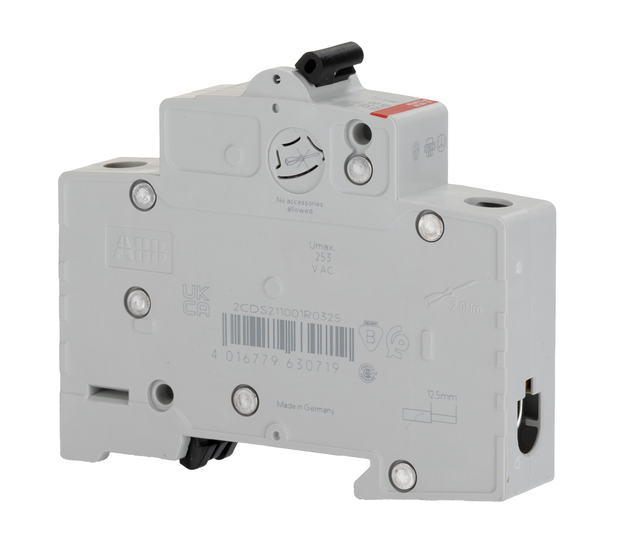ABB System Pro M Compact S200 MCB, 1P, 80A Curve B, 440V AC, 60V DC, 6 kA Breaking Capacity