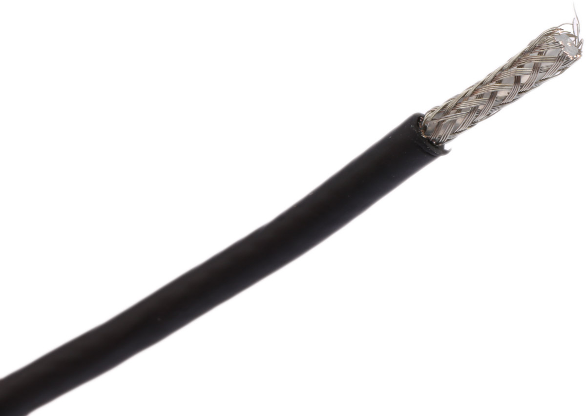 RS PRO, 50 m 75 Ω, 30 AWG Black