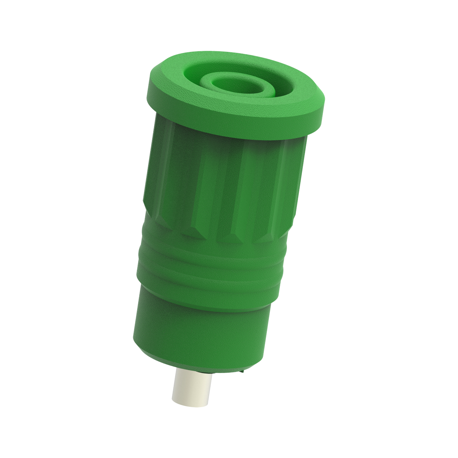 Electro PJP Green Female Banana Socket, 4 mm Connector, Press Fit Termination, 25A, 1kV, Nickel Plating