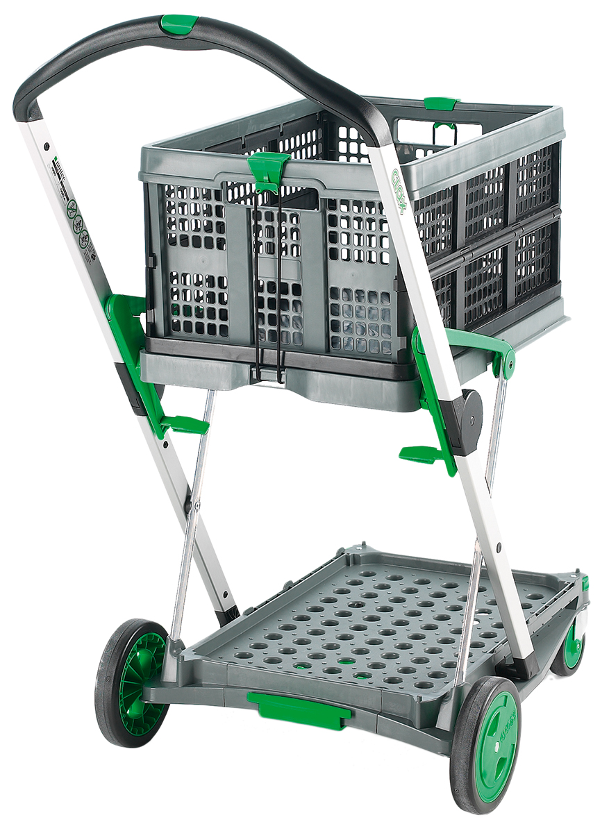RS PRO 2 Shelf Aluminium Folding Trolley, 670 x 470mm, 60kg Load