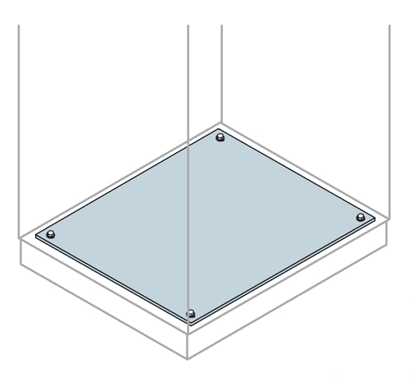 ABB IS2 Series Galvanised Steel Gland Plate, 400mm W, 800mm L for Use with AM2 Cabinets, IS2 Enclosures