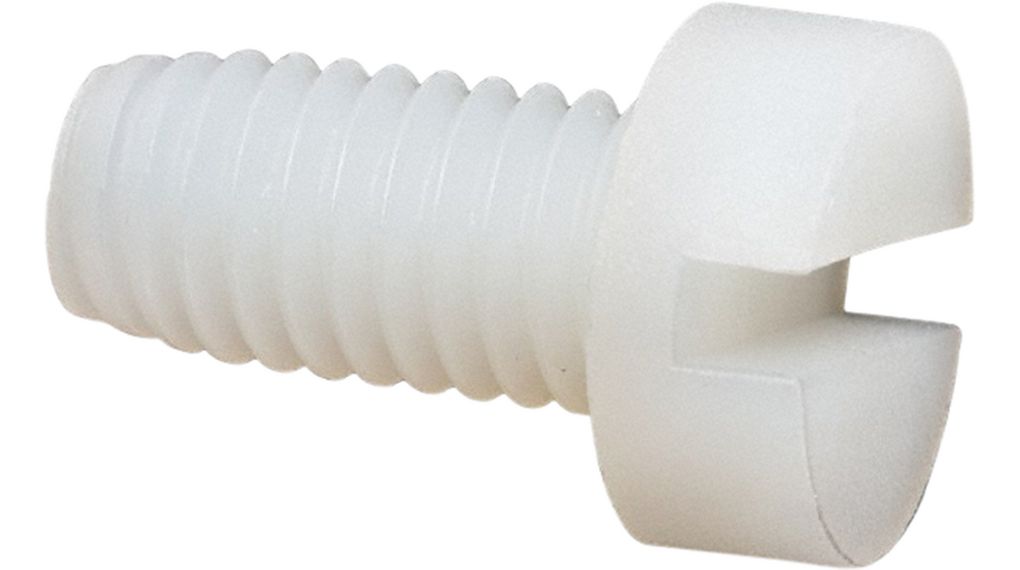 RND Slot M3 Countersunk Polyamide Machine Screw DIN 963 x 10mm