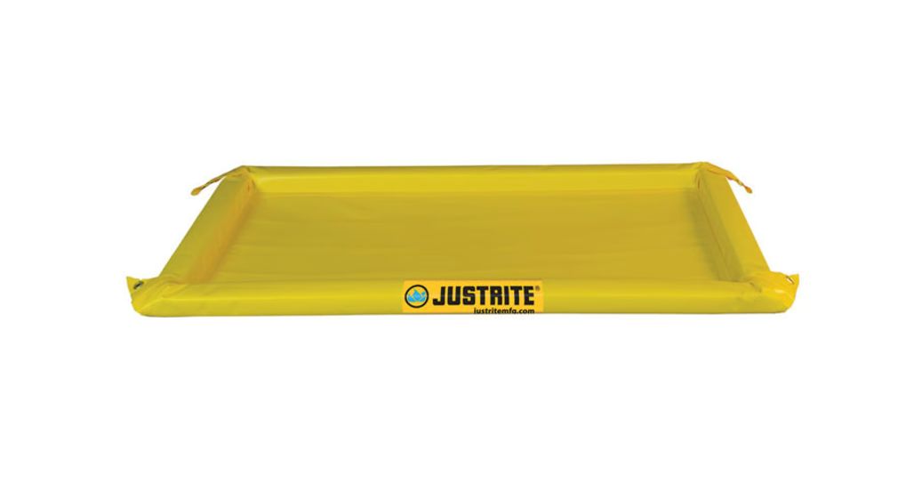 Justrite PVC Coated Fabric Drum Tray for Spill Control, 40g Capacity