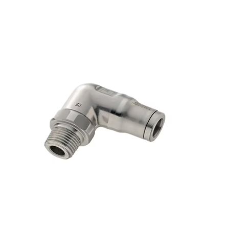 Legris LF 3800 Series Elbow Threaded Adaptor, Push In 6 mm to 1/4 in, Tube-to-Port Connection Style, 3889 06 14