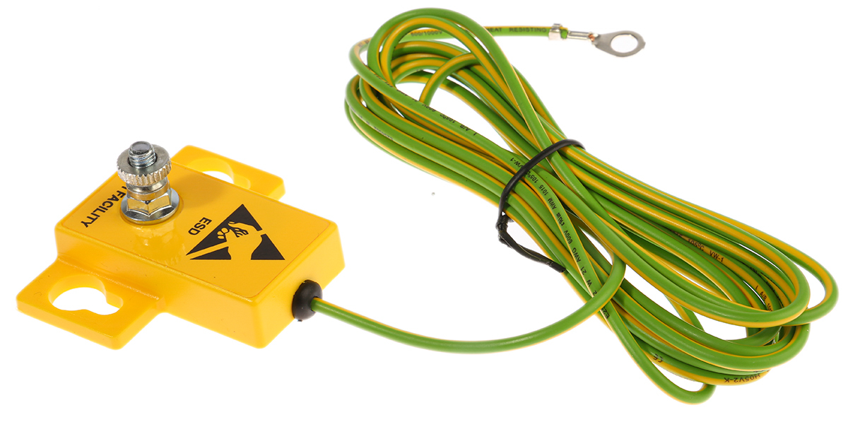 RS PRO ESD Earth Bonding Bracket With Grounding Post x 1