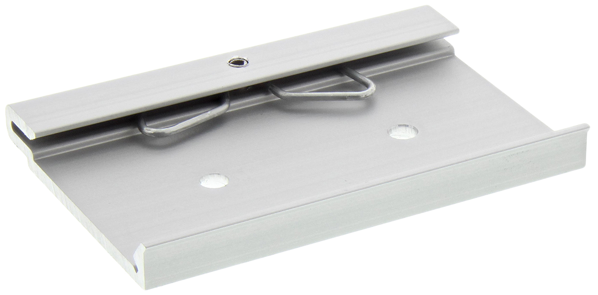 Hammond 1427 Series Aluminium DIN Rail Clip for Use with 35 mm DIN Rail, 75 x 8 x 51.36mm