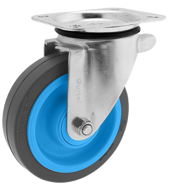 Guitel Hervieu Swivel Castor Wheel, 350kg Capacity, 160mm Wheel