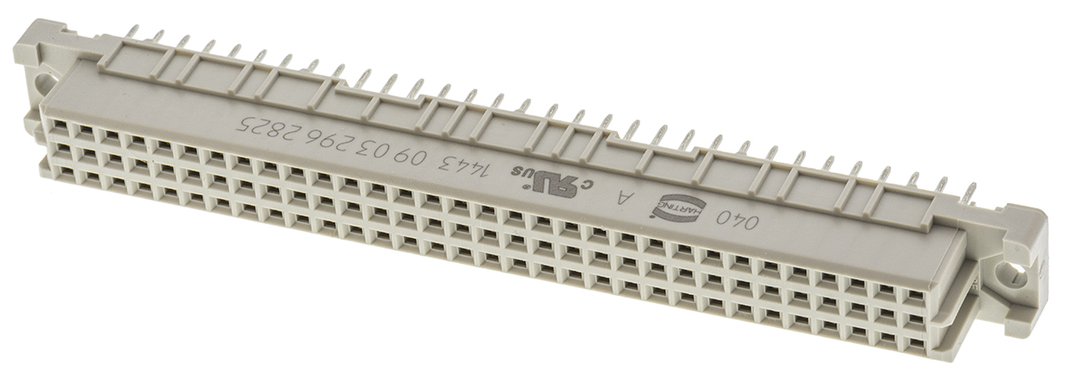 HARTING 96 Way 2.54mm Pitch, Type C Class C1, 3 Row, Straight DIN 41612 Connector, Socket