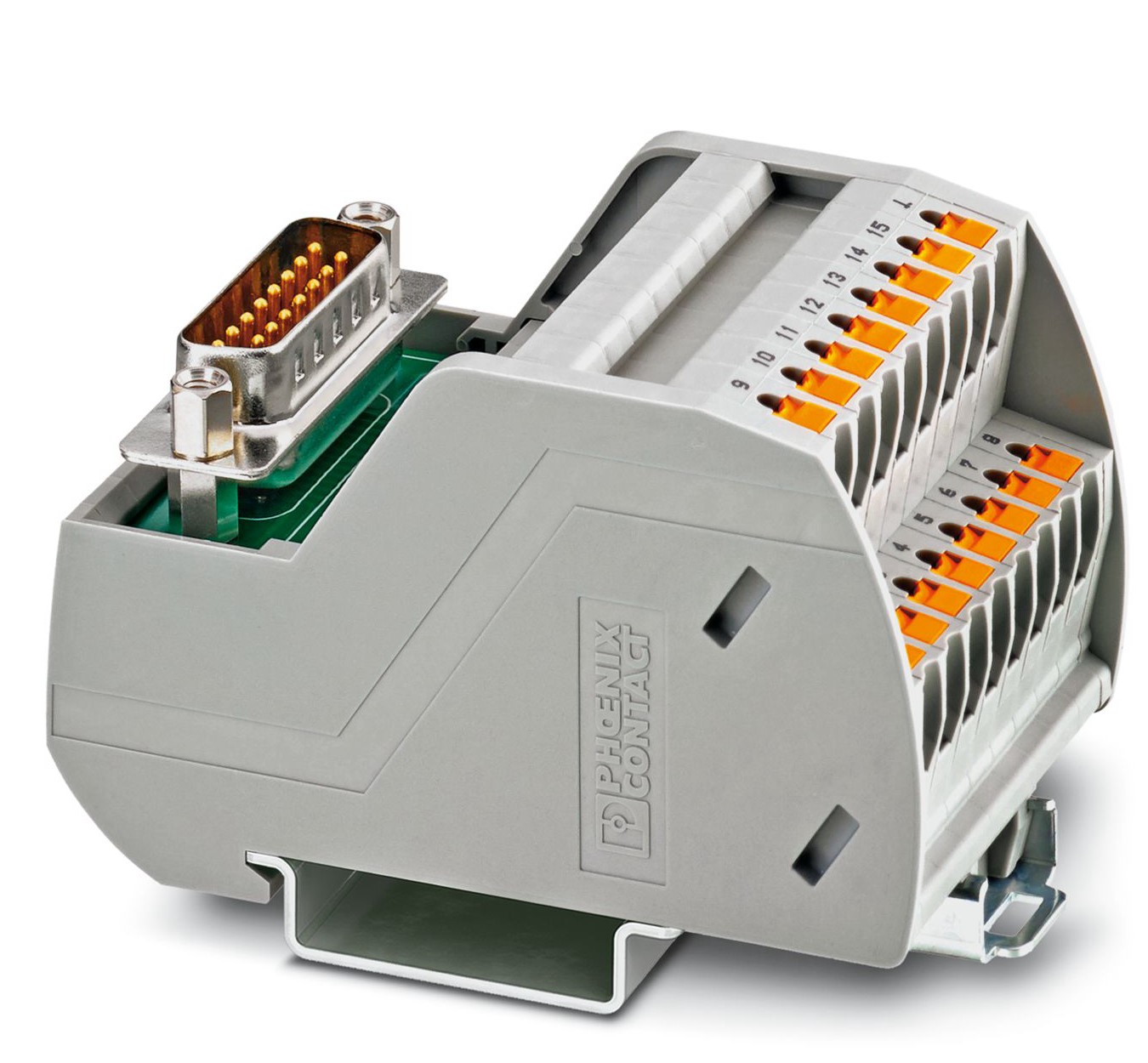 Phoenix Contact VIP-2/PT/D15SUB/M Series Interface Module, DIN Rail