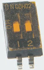 TE Connectivity 4 Way Surface Mount DIP Switch SPST, Rocker Actuator
