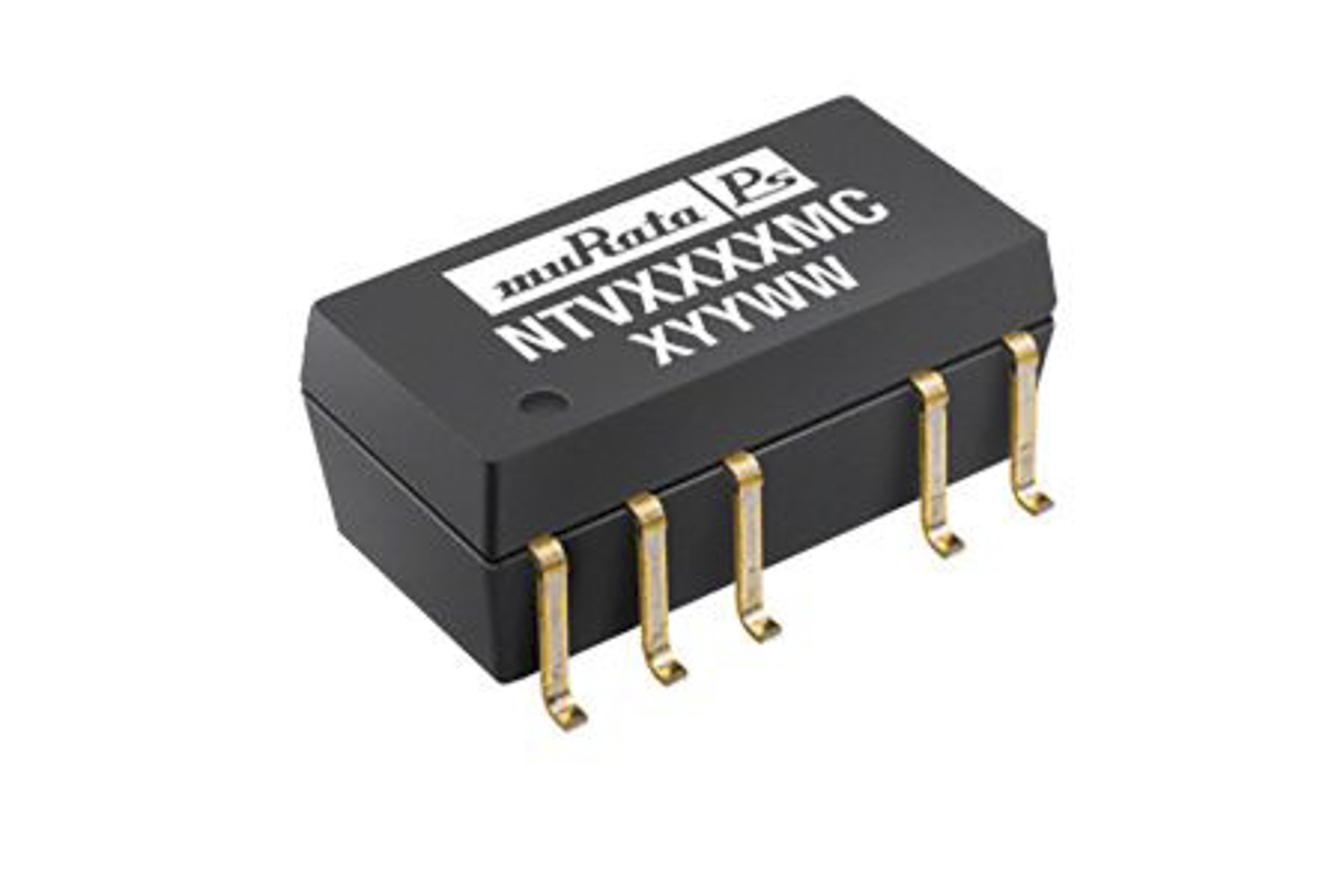 Murata Power Solutions NTV DC-DC Converter, ±5V dc/ ±100mA Output, 4.5 → 5.5 V dc Input, 1W, Surface Mount,