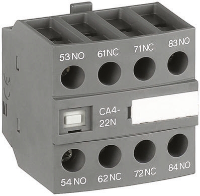 ABB Auxiliary Contact, 4 Contact, 1NC + 3NO, Front Mount CA4