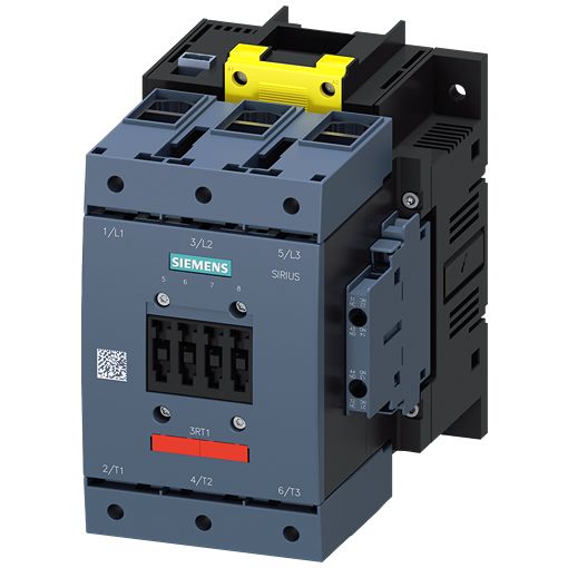 Siemens SIRIUS 3RT1 Contactor, 127 V Coil, 3-Pole, 160 A, 55 kW, 2NO/2NC, 1 kV