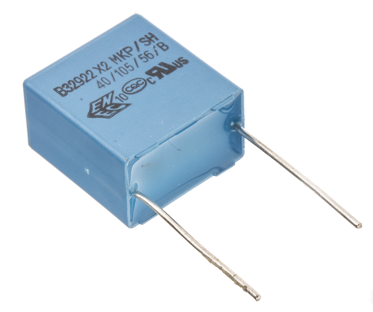 EPCOS B32922C Polypropylene Film Capacitor, 305V ac, ±20%, 680nF, Through Hole