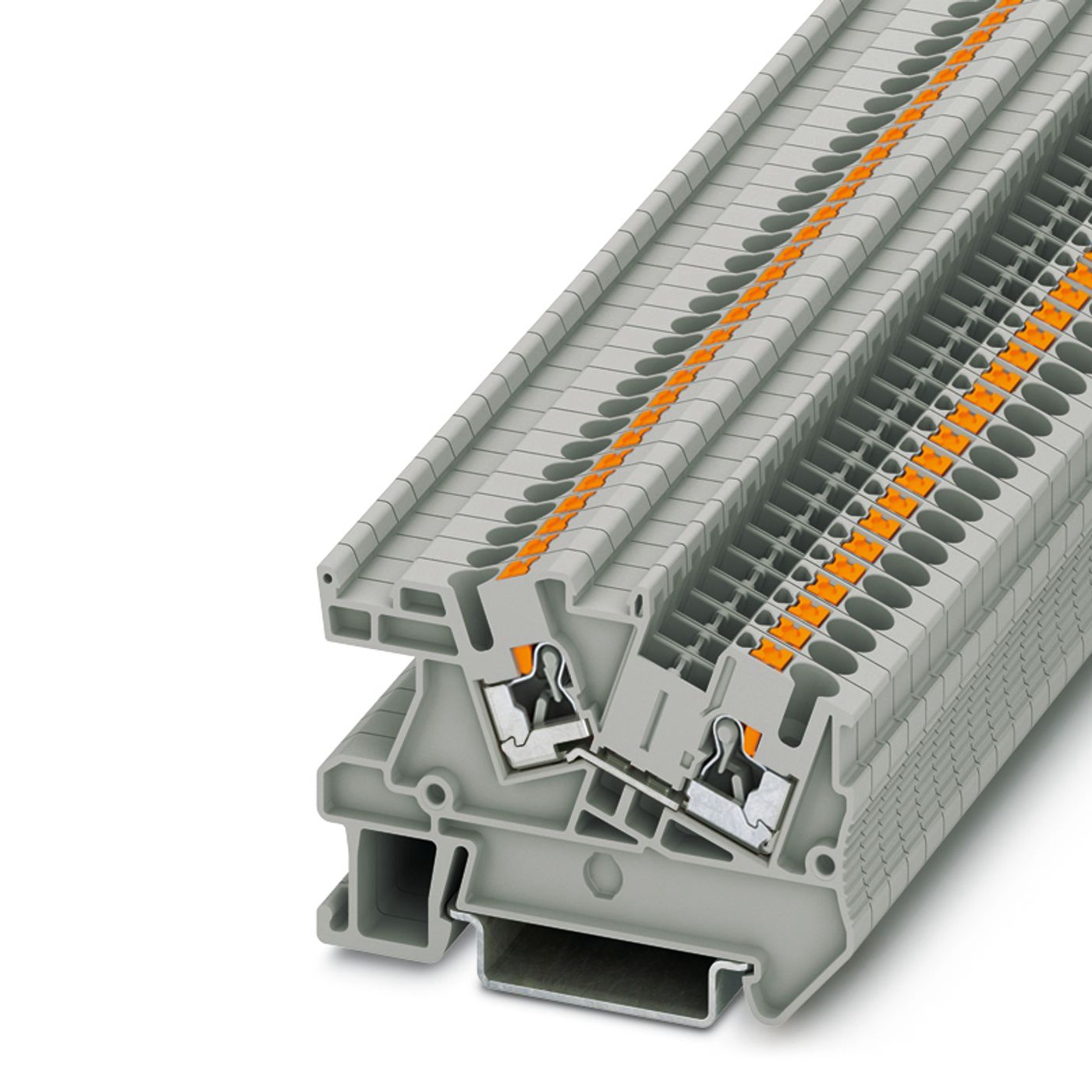 Phoenix Contact PTI Series PTI 2,5 Non-Fused Terminal Block, 2-Way, 24A, 26 → 12 AWG Wire, Push In Termination