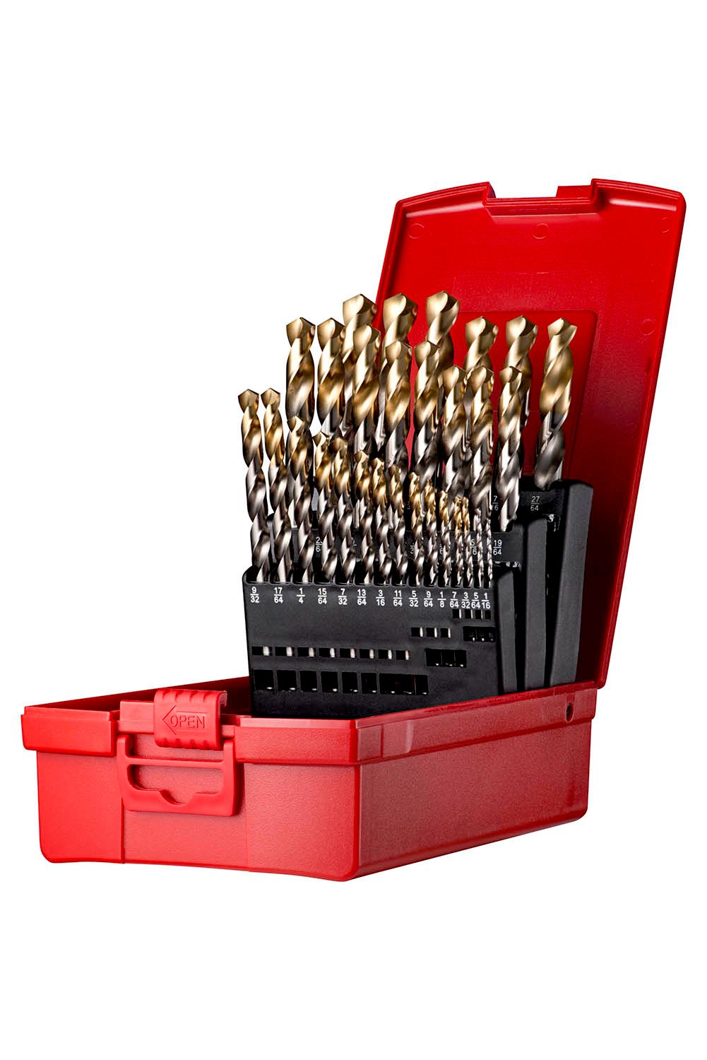 Dormer 29-Piece Jobber Drill Set for Multi-Material, 1/2in Max, 1/16in Min