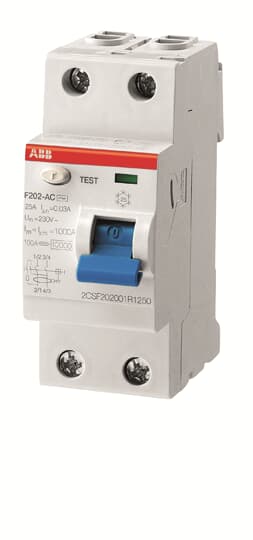 ABB F200 RCCB, 40A, 2 Pole, 500mA, Type AC, 230V ac