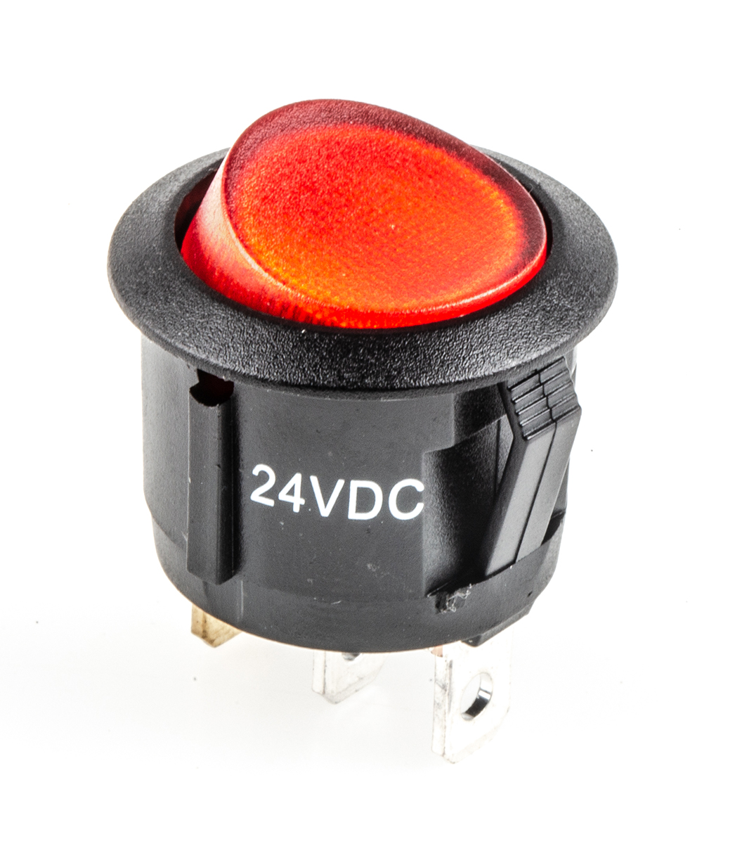 RS PRO Illuminated SPST, On-Off Rocker Switch Panel Mount