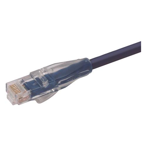 L-ComTRD, 2ft Cat6, Blue RJ45 to Male RJ45 Male, Copper Braid Shielded, Terminated PVC Sheath