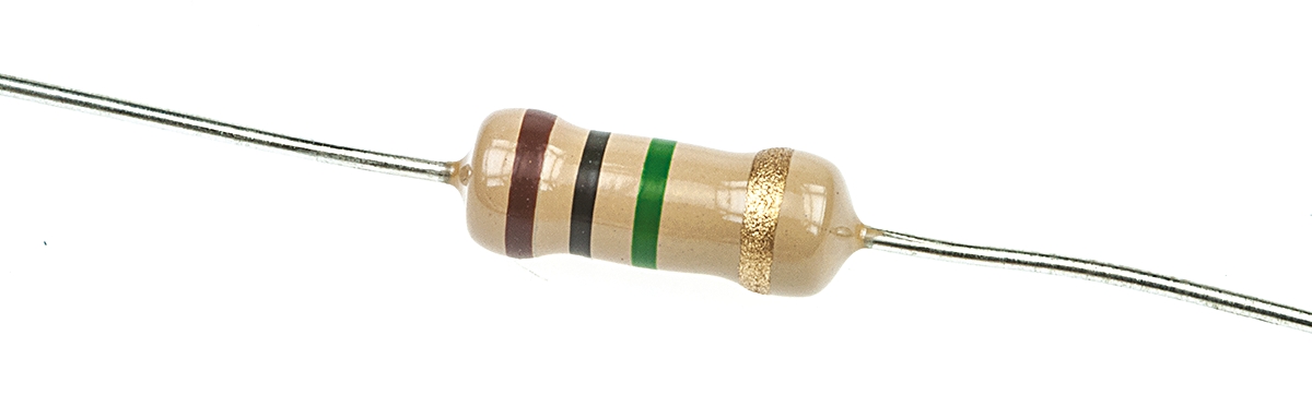 TE Connectivity 1MΩ Carbon Film Resistor 1W ±5% CFR100J1M0