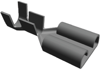 TE Connectivity FASTON .250 Uninsulated Female Spade Connector, Receptacle, 6.35 x 0.81mm Tab Size, 0.8mm² to 2mm²
