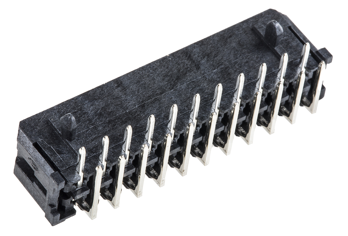 Molex Micro-Fit 3.0 Series Right Angle Through Hole PCB Header, 22 Contact(s), 3 mm Pitch, 2 Row, Shrouded