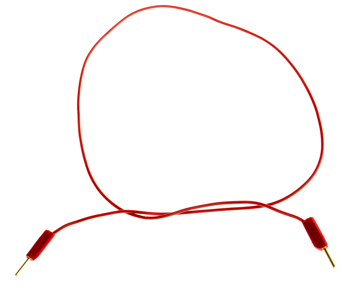 Staubli 1 mm Connector Test Lead, 3A, 30 V ac, 60V dc, Red, 300mm Lead Length