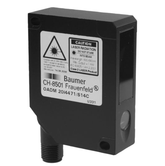 Baumer Distance Photoelectric Sensor, Block Sensor, 250 mm Detection Range