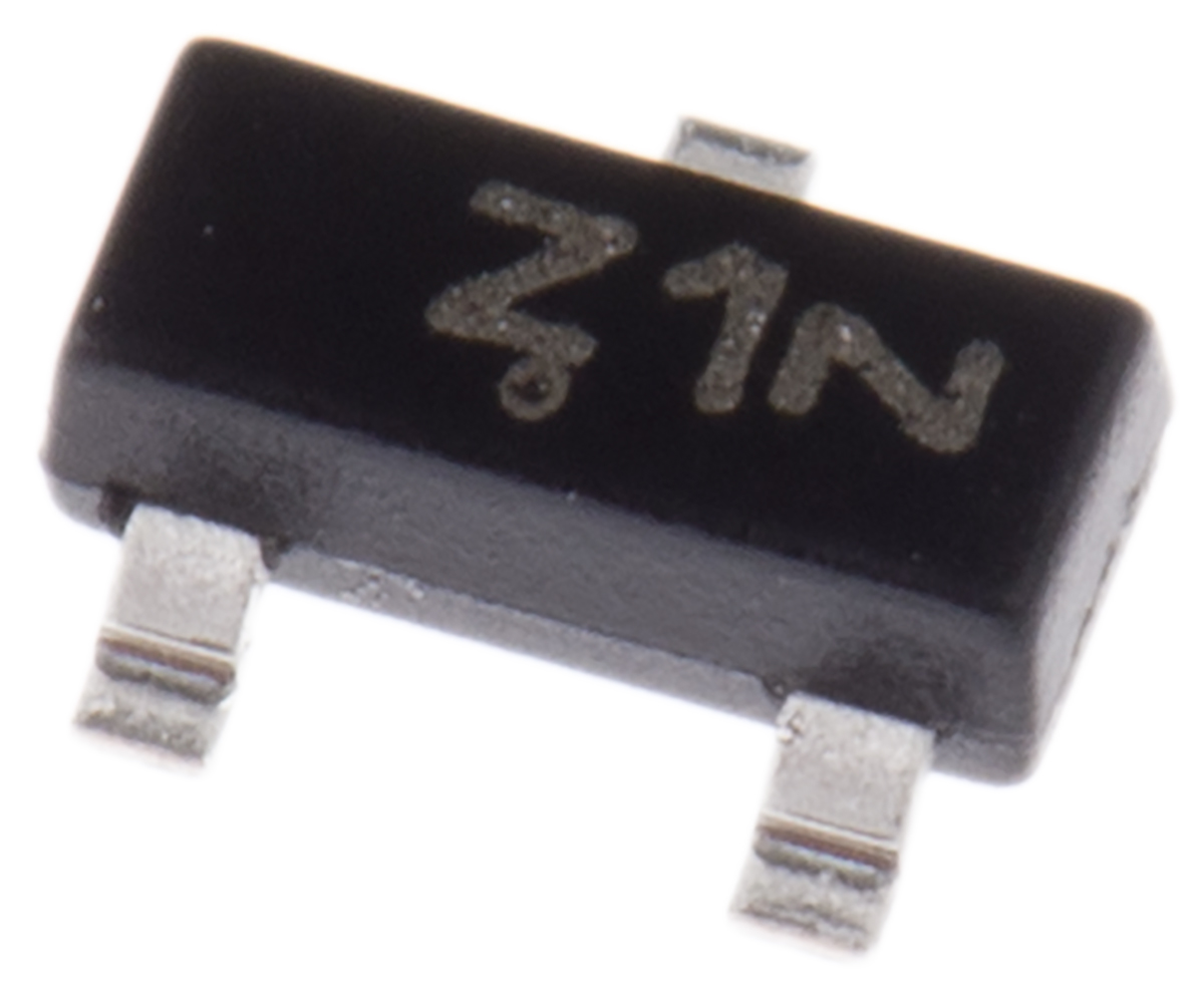 onsemi, 4.7V Zener Diode 6% 300 mW SMT 3-Pin SOT-23